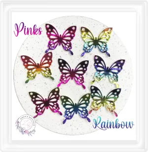 ⋅ Butterfly Appliques Mirror Faux Leather ⋅ 2pc ⋅