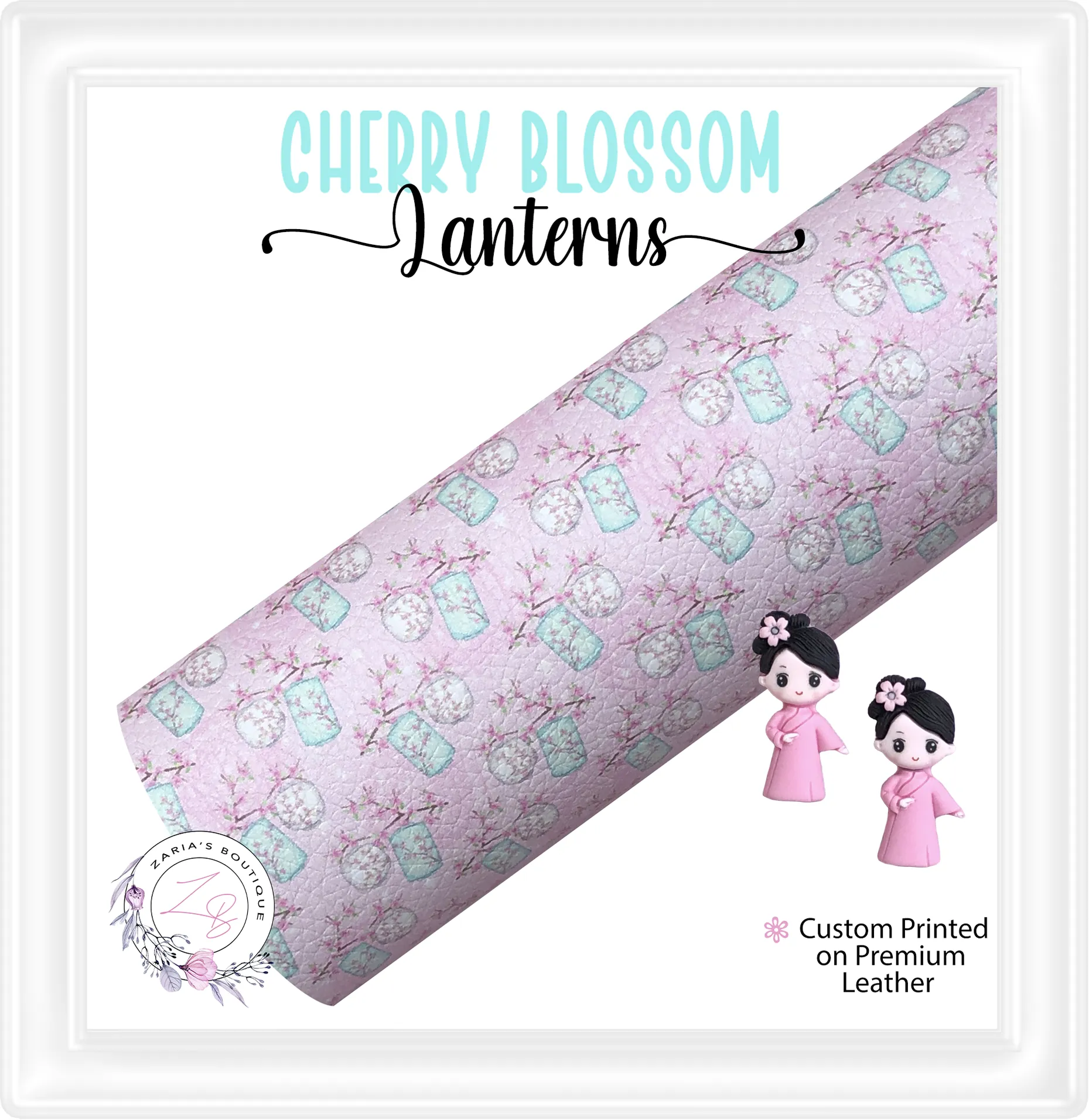 ⋅ Cherry Blossom Lanterns ⋅ Co-ordinating Embellishments ⋅ Premium Custom Vegan Faux Leather