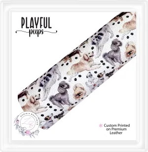 ⋅ Playful Pups ⋅ Custom Premium Vegan Faux Leather ⋅