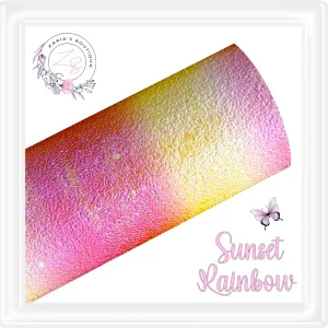 • Sunset Rainbow • Textured Faux Leather •