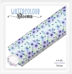 ⋅  Watercolour Blooms ⋅ Exclusive Luxe Vegan Faux Leather ⋅ Sheets or Rolls! ⋅