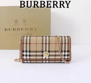 1 Color Plaid Leather Money Clip