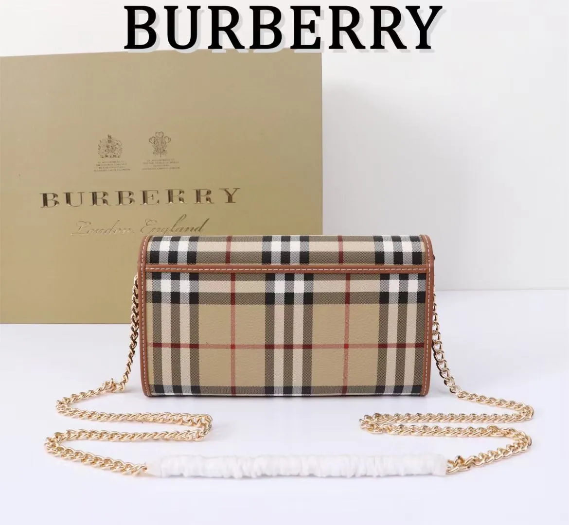 1 Color Plaid Leather Money Clip