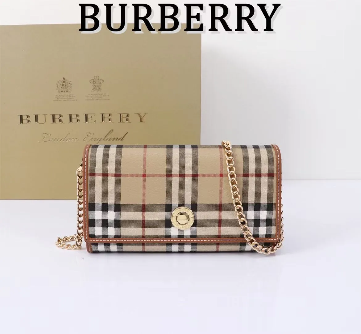 1 Color Plaid Leather Money Clip