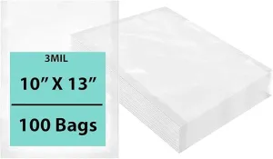 10X13 inches Vacuum Seal Bags for Food Packaging 3 Mil Co-Extruded
