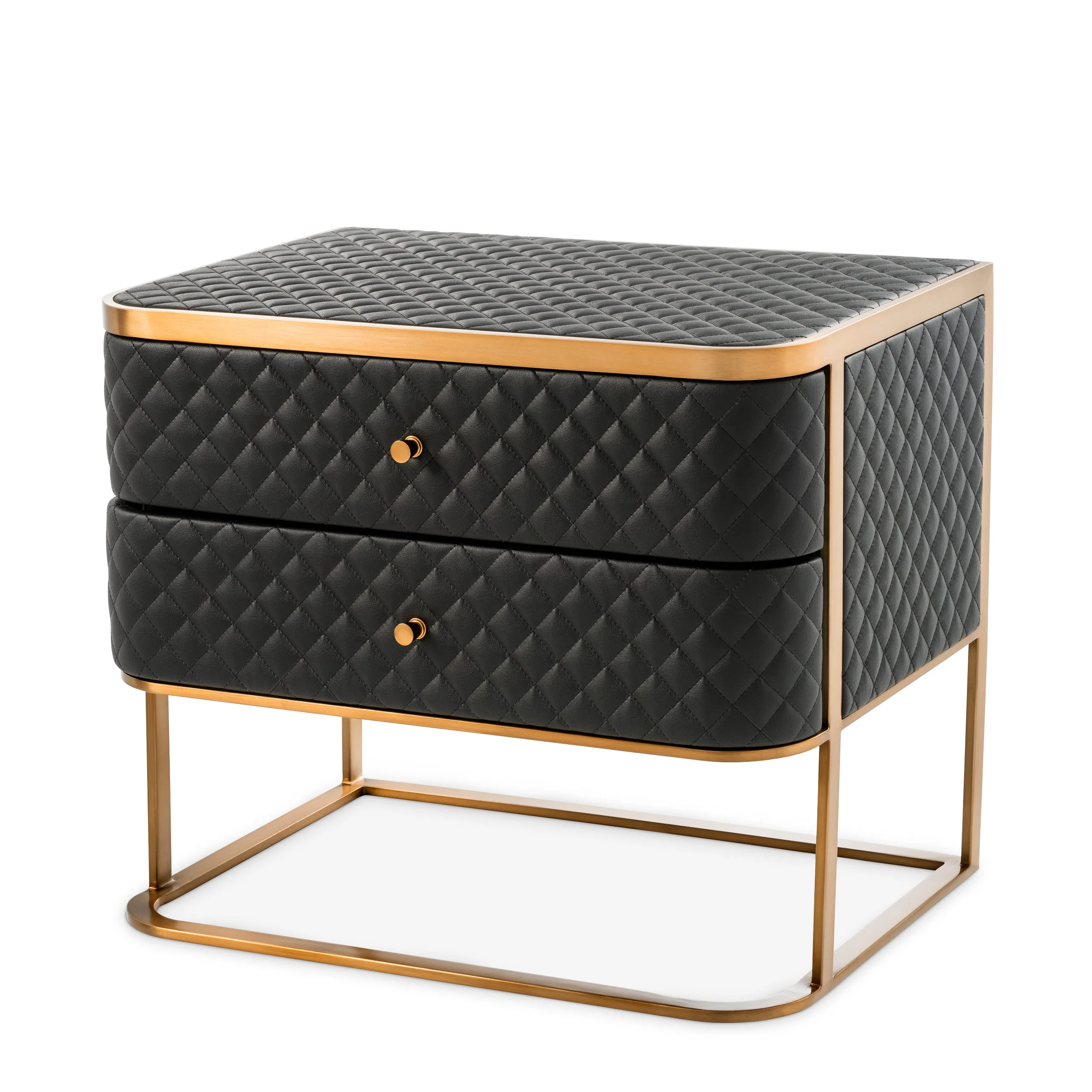 113407 - Side Table Monfort brushed brass finish