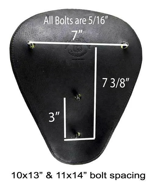11x14 Gel Tan Tooled Leather Spring Seat Chopper Bobber Harley Sportster Honda