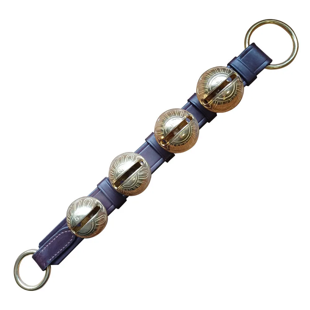 16" Leather Strap with 4 Solid Graduated Brass Bells