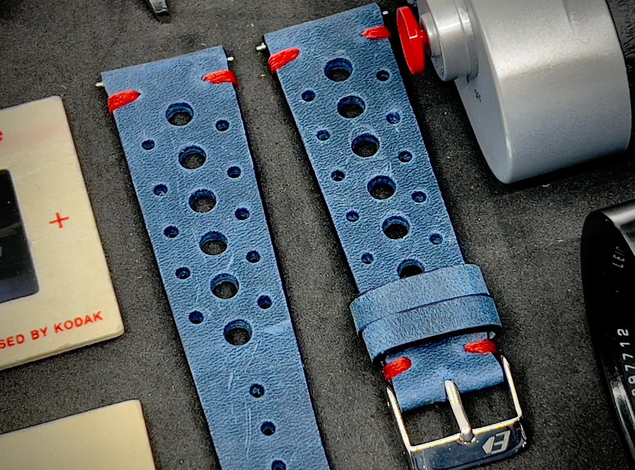 19mm Rally Strap, 20mm Rally Watch Strap, 19mm Leather Strap, Vintage Racing Watch Strap, Blue Watch Band, Watch Accessories, Valentines Day Gift Ideas