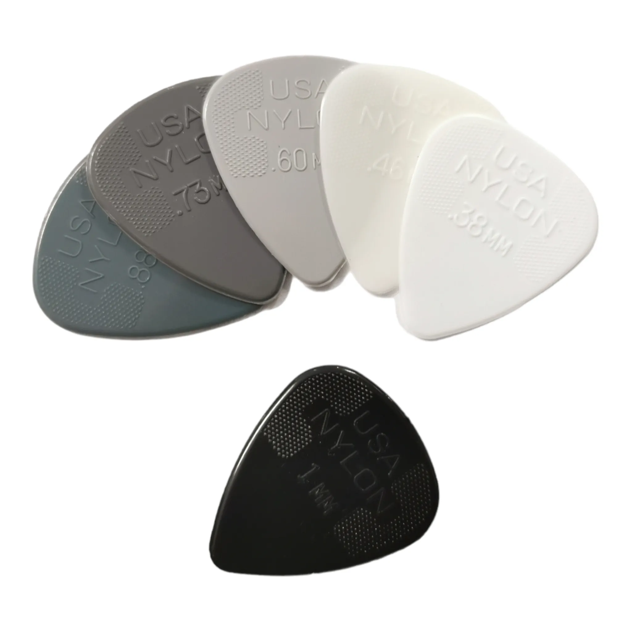 6 x Dunlop Nylon Standard Guitar Picks Mixed Gauges Pack