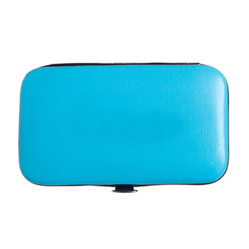 7-Piece Manicure Set In Coloured Pu Leather Case