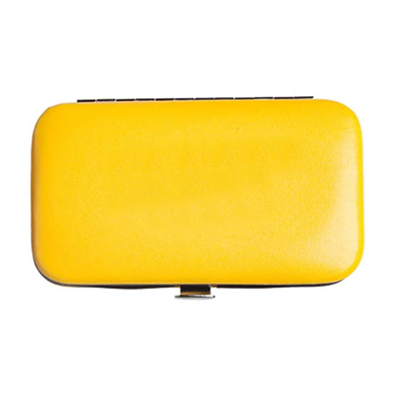 7-Piece Manicure Set In Coloured Pu Leather Case