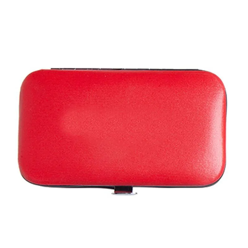 7-Piece Manicure Set In Coloured Pu Leather Case