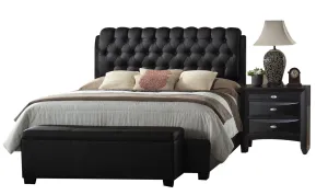 Acme Ireland Queen PU Platform Bed in Black 14350Q