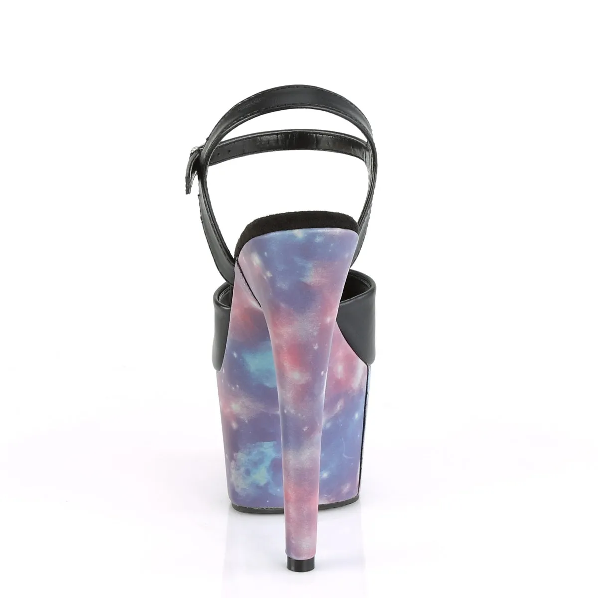 ADORE-709REFL  Black Faux Le/Purple-Blue Reflective