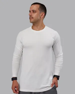 AeroFLX  Seamless Long Sleeve Tee - Off White/Off White Marl