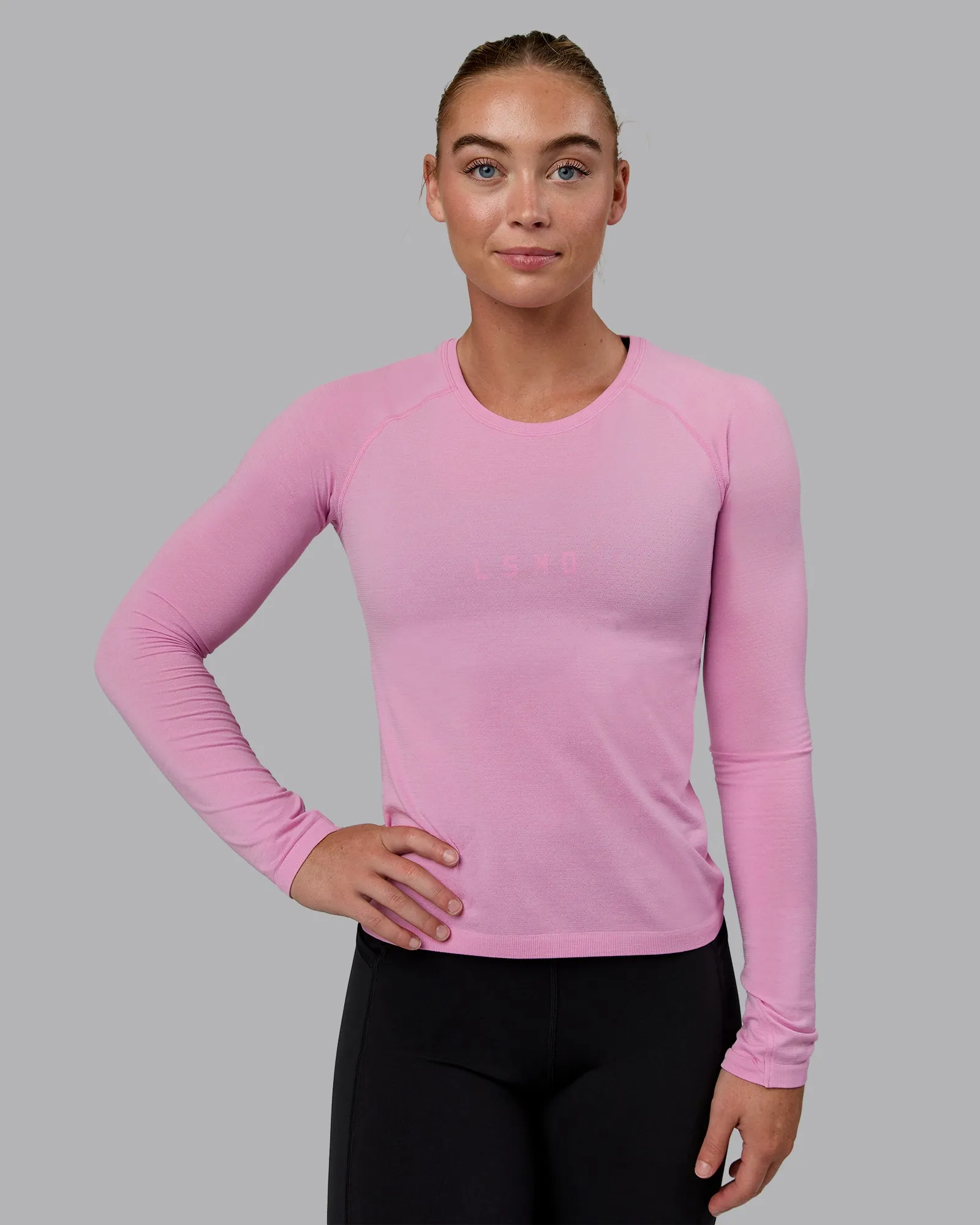 AeroFLX  Seamless Long Sleeve Tee - Pirouette/Bubblegum
