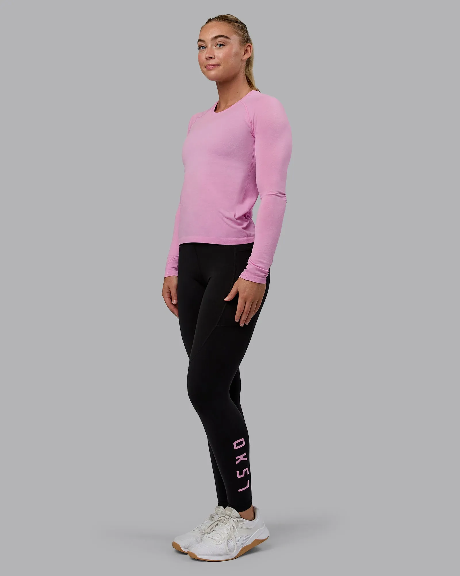 AeroFLX  Seamless Long Sleeve Tee - Pirouette/Bubblegum