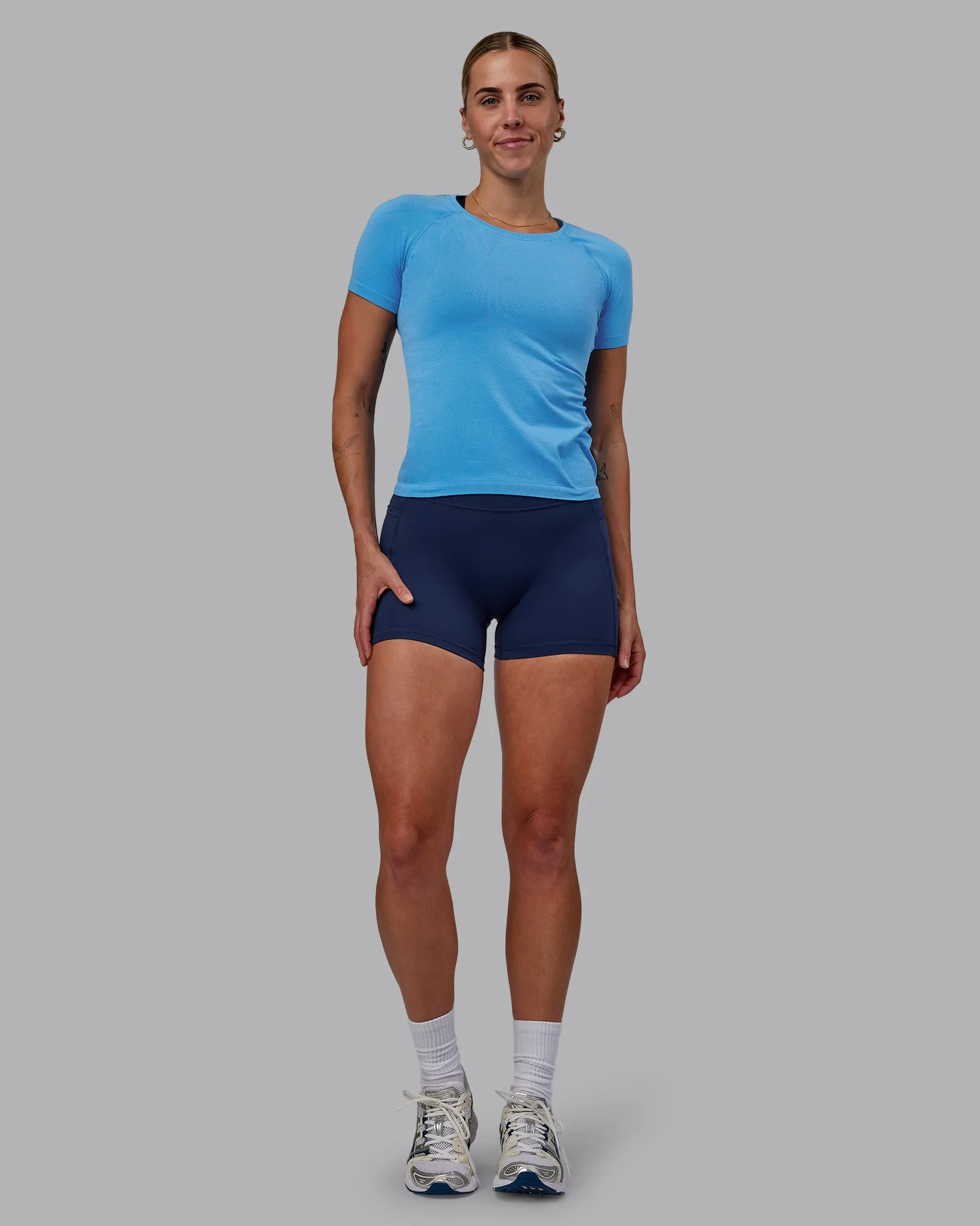 AeroFLX  Seamless Tee - Azure Blue/Azure Blue