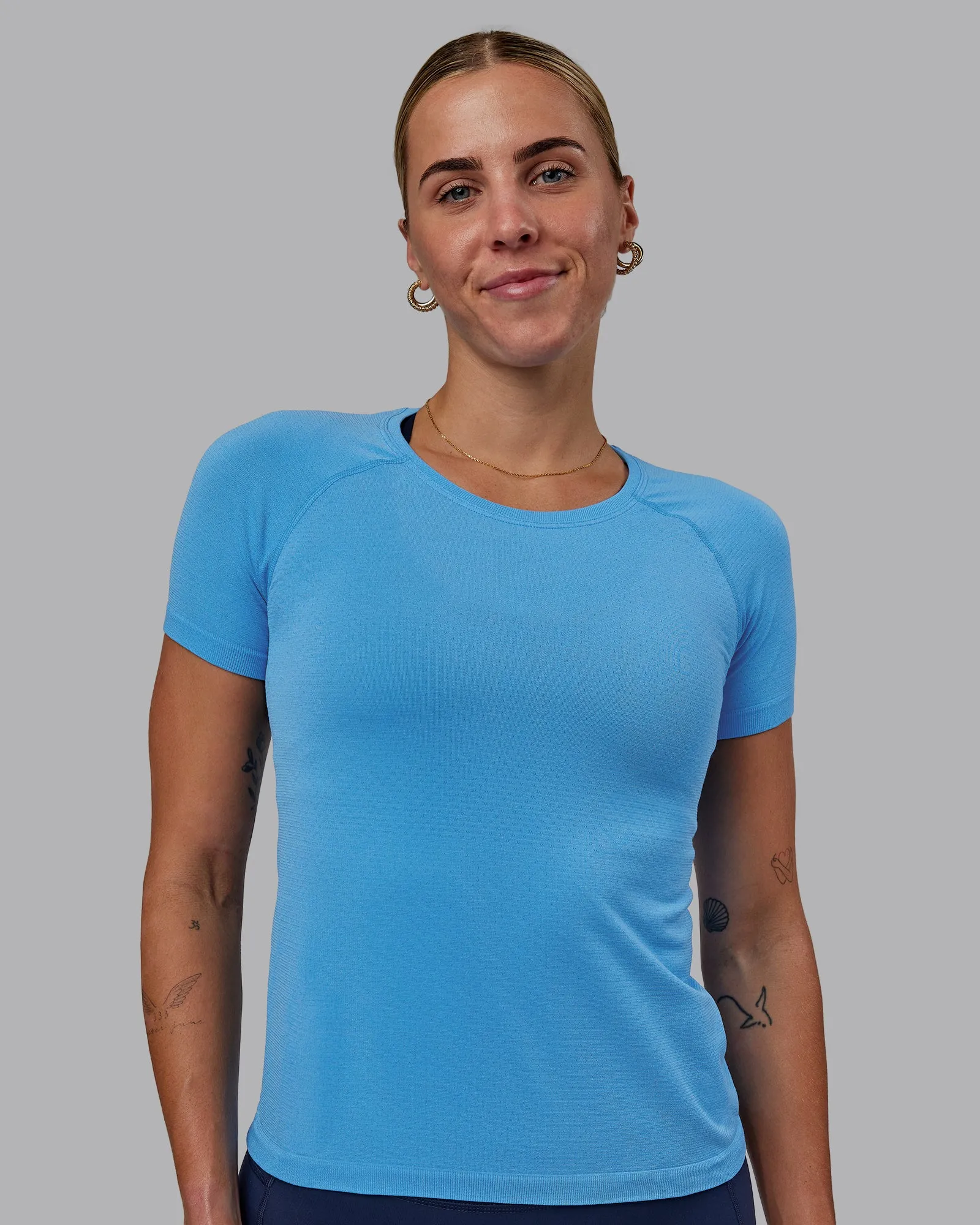 AeroFLX  Seamless Tee - Azure Blue/Azure Blue