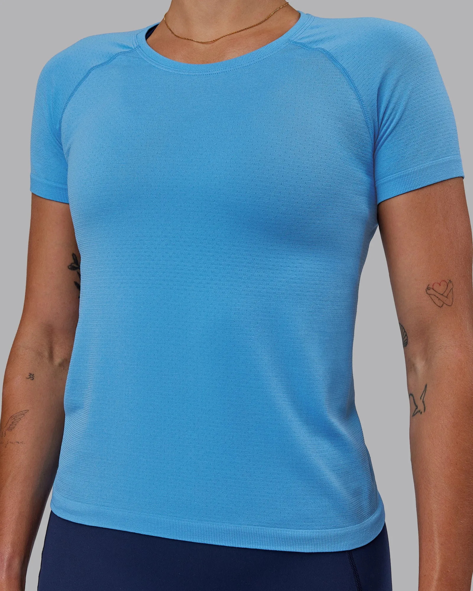 AeroFLX  Seamless Tee - Azure Blue/Azure Blue