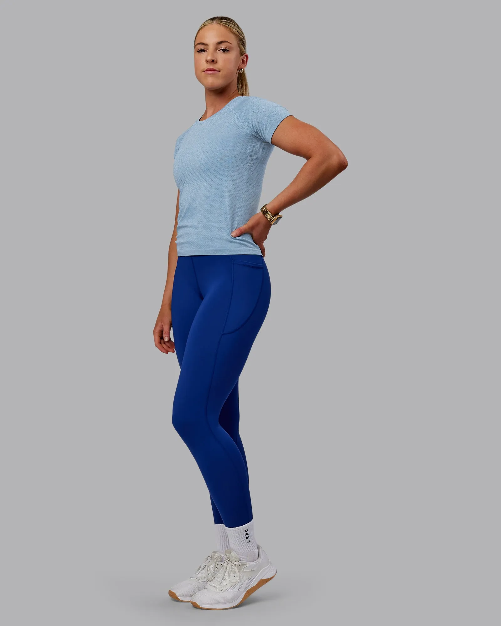 AeroFLX  Seamless Tee - Elemental Blue/Ice Blue