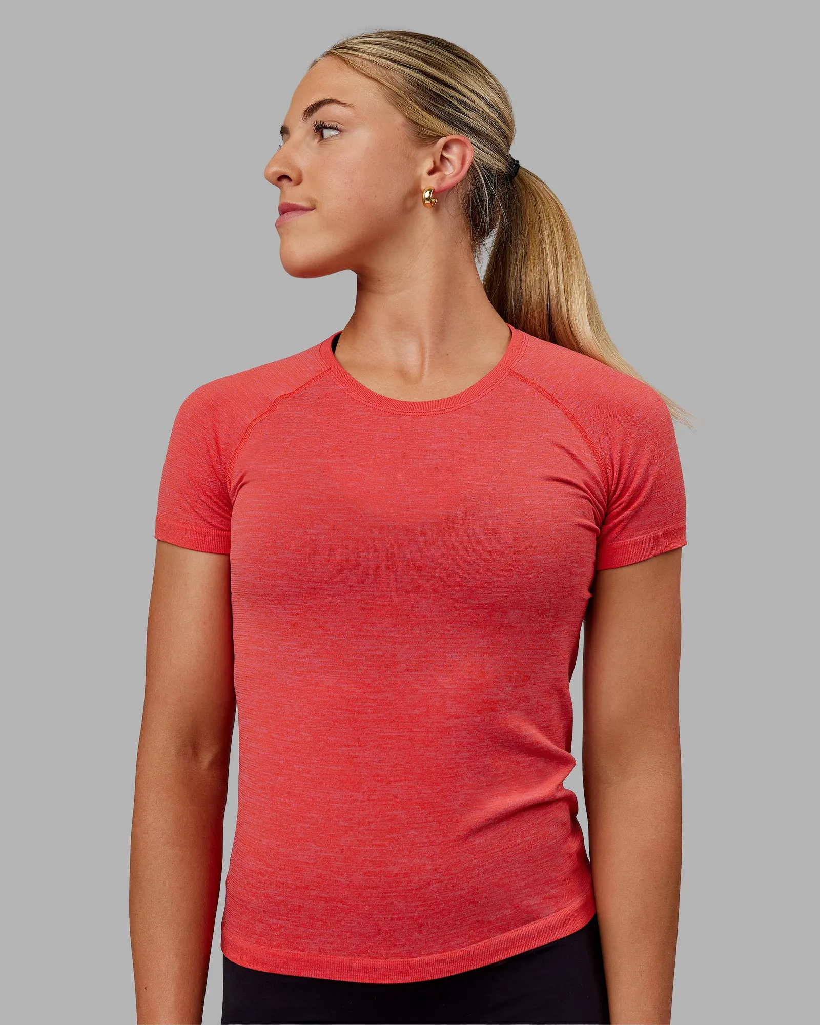 AeroFLX  Seamless Tee - Fuschia Pink/Grenadine
