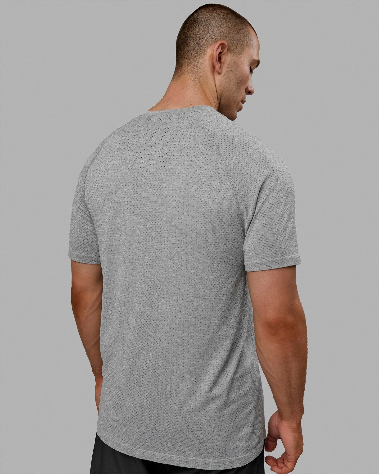 AeroFLX  Seamless Tee - Lt Grey Marl