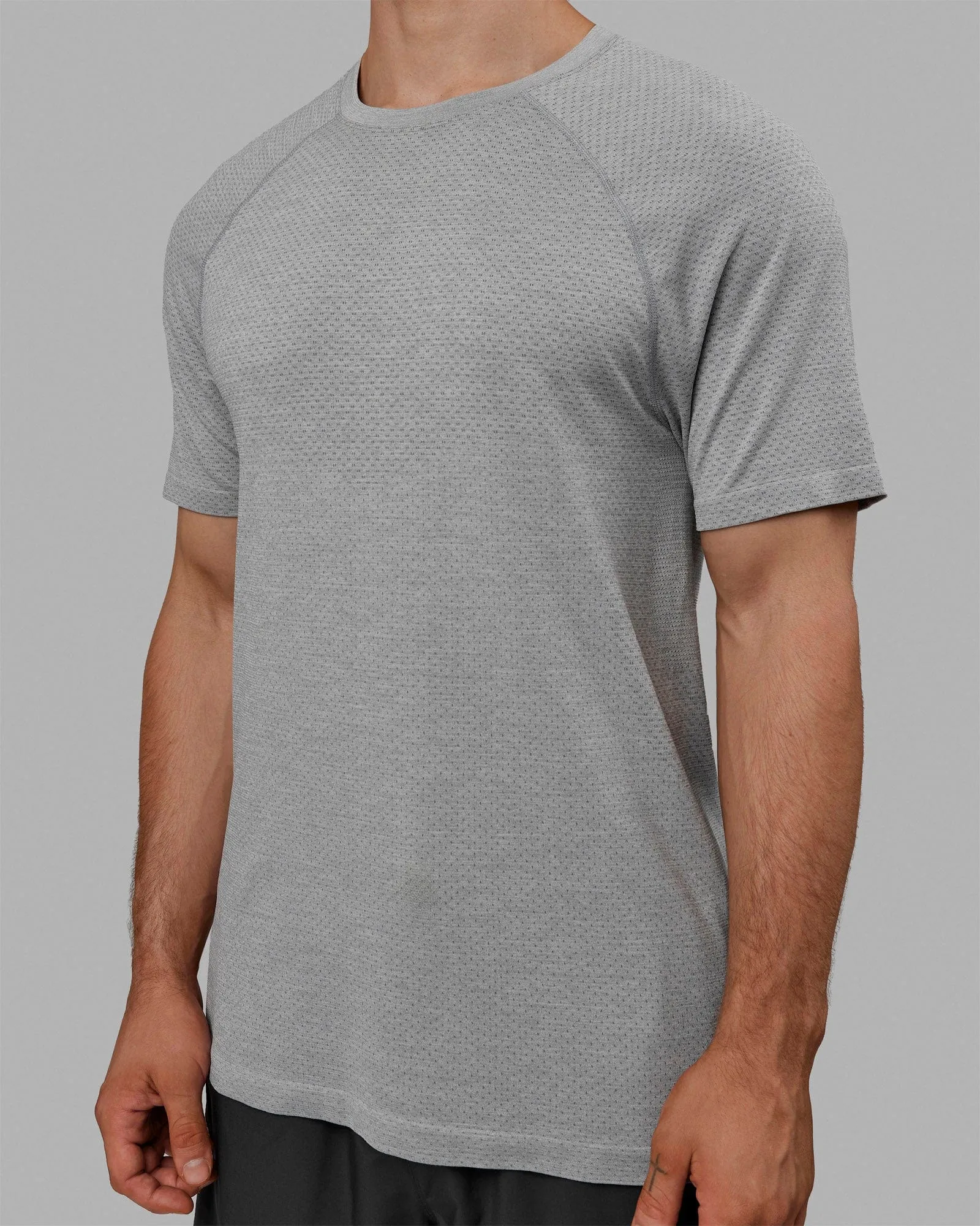 AeroFLX  Seamless Tee - Lt Grey Marl