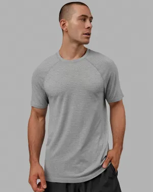 AeroFLX  Seamless Tee - Lt Grey Marl