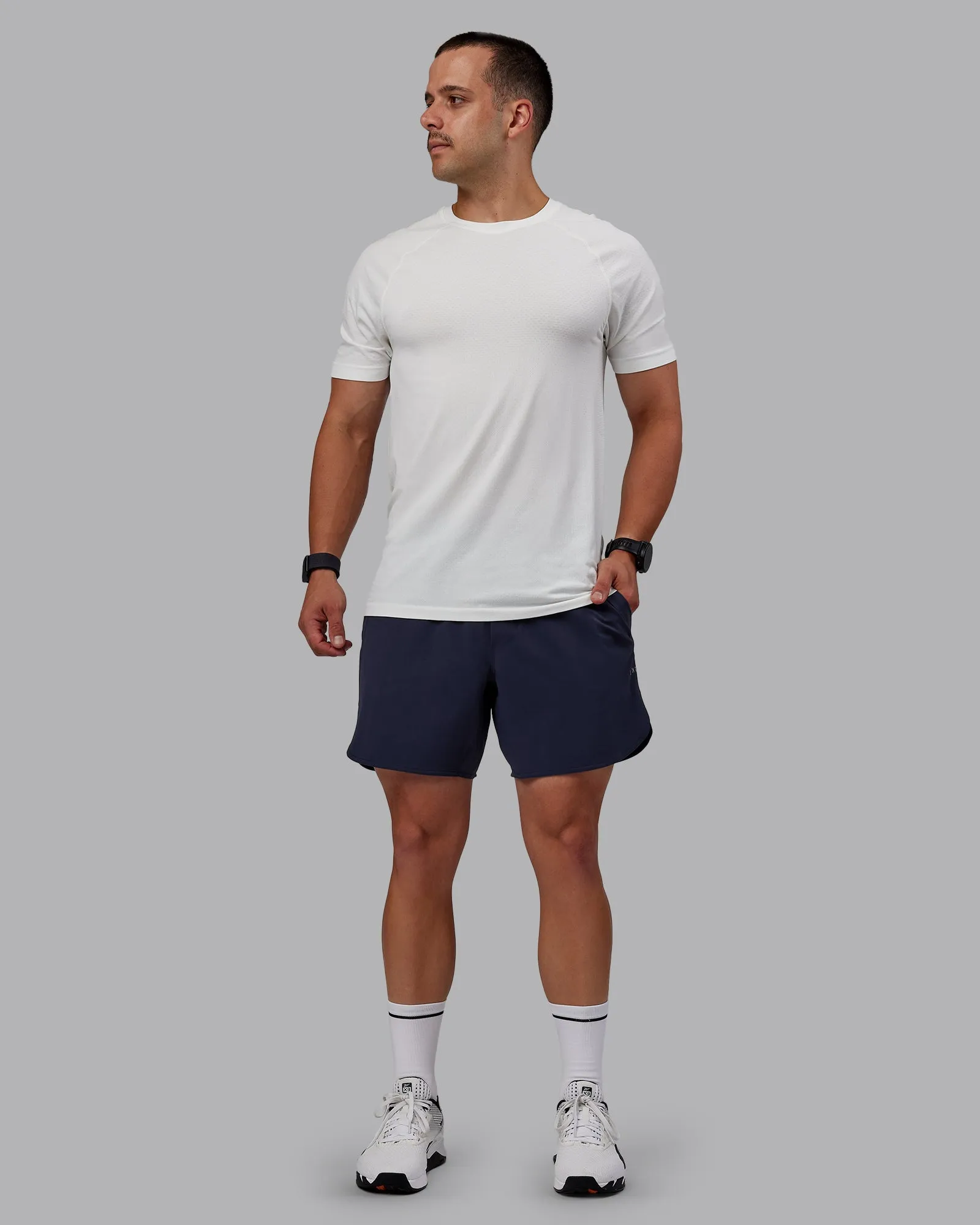 AeroFLX  Seamless Tee - Off White/Off White Marl