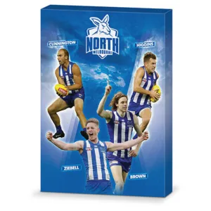 AFL 4 PLAYER CANVAS NORTH MELBOURNE KANGAROOS