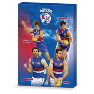 AFL 4 PLAYER CANVAS WESTERN BULLDOGS
