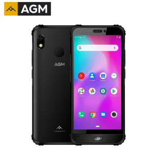 AGM A10 Front placed speaker 5.7"" HD  4G/6G  128G Android 9 Rugged Phone 4400mAh IP68 Waterproof Smartphone black_4GB 64GB-European version