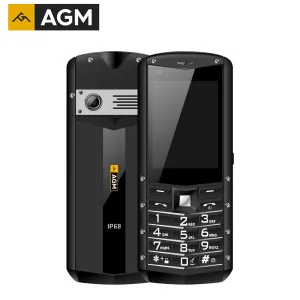 AGM M5 Simplified Android OS 4G LTE Type C Touch Screen IP68 Waterproof Rugged Mobile Phone 2.8 inch 2500mAH Phone black_1GB 8GB