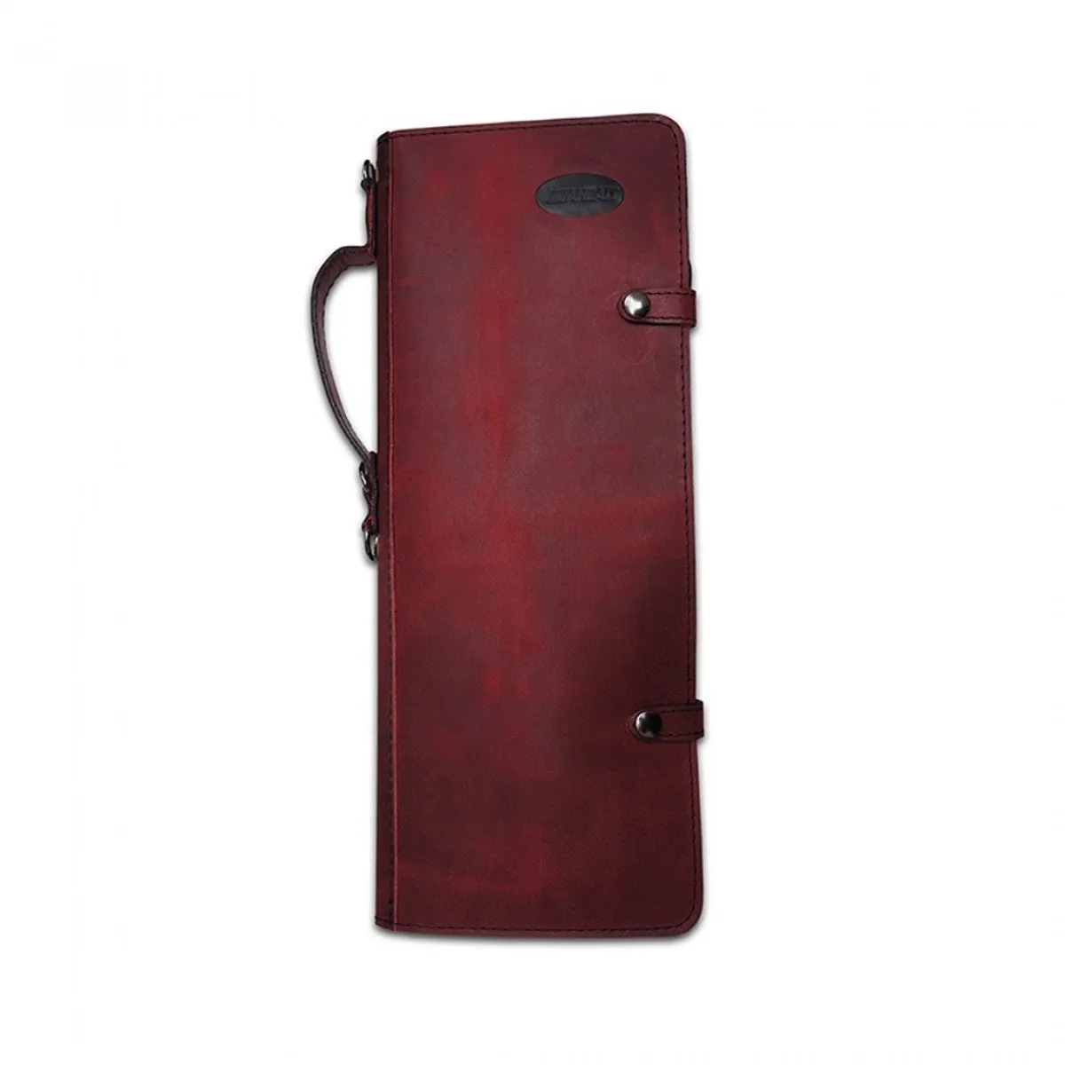Ahead Handmade Leather Stick Bag in Burgundy