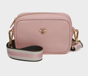 Alice Wheeler Mini Soho Camera Cross Body w Webbing Strap Pink
