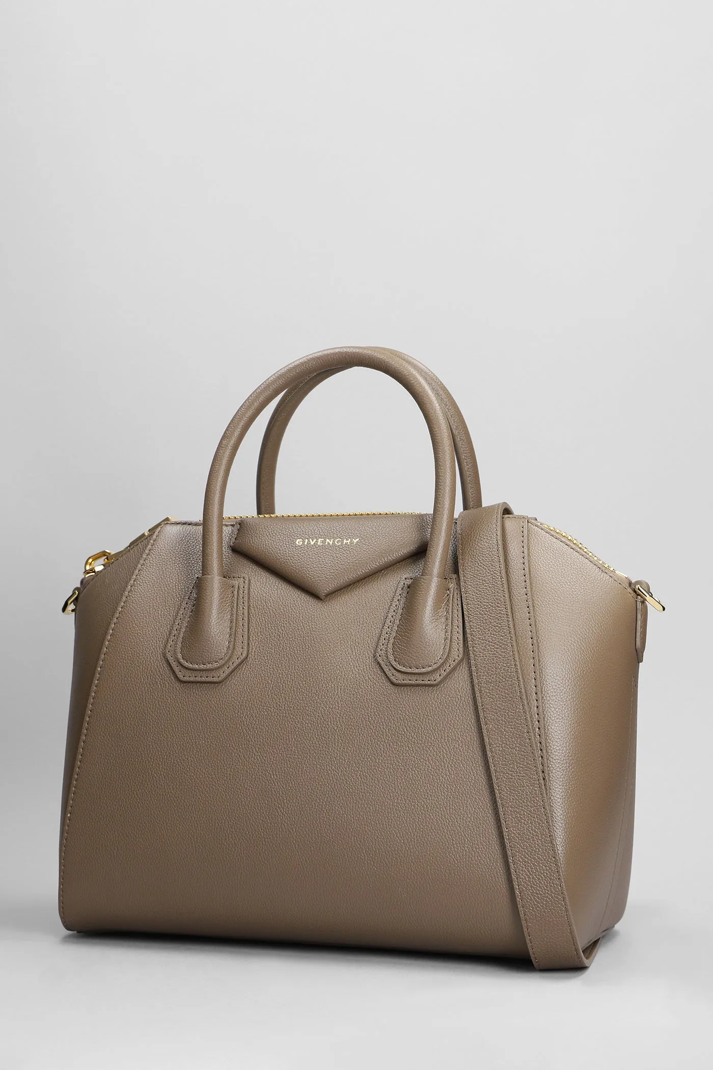 Antigona small Hand bag in taupe leather
