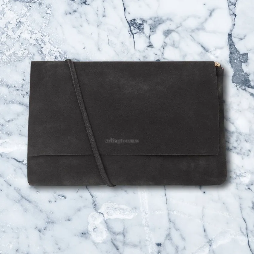 Arlington Milne Chloe Crossbody, Charcoal Suede