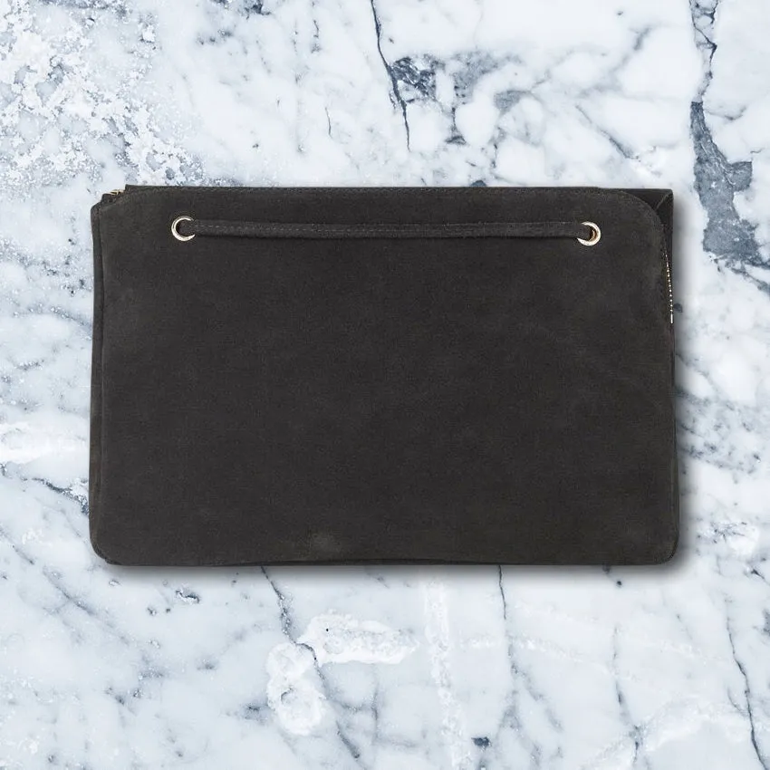 Arlington Milne Chloe Crossbody, Charcoal Suede