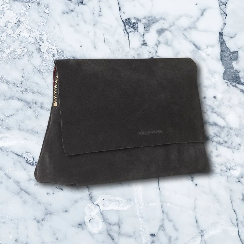 Arlington Milne Chloe Crossbody, Charcoal Suede
