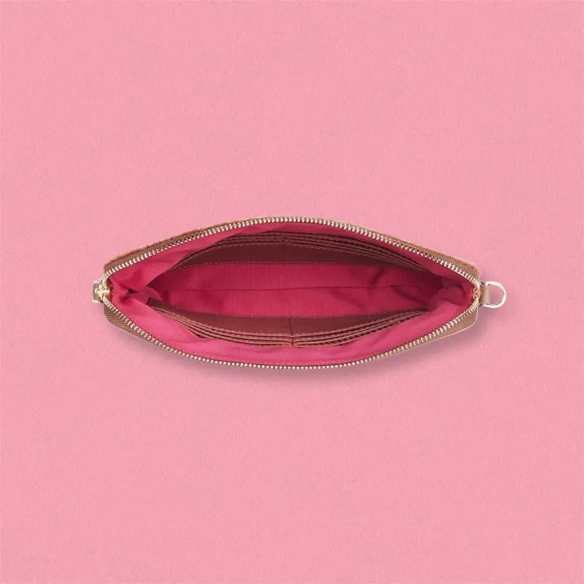 Arlington Milne Olivia Wallet, Spice Hair   Pebble