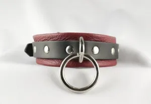 Aslan Cherry Kink Collar in Dark Red