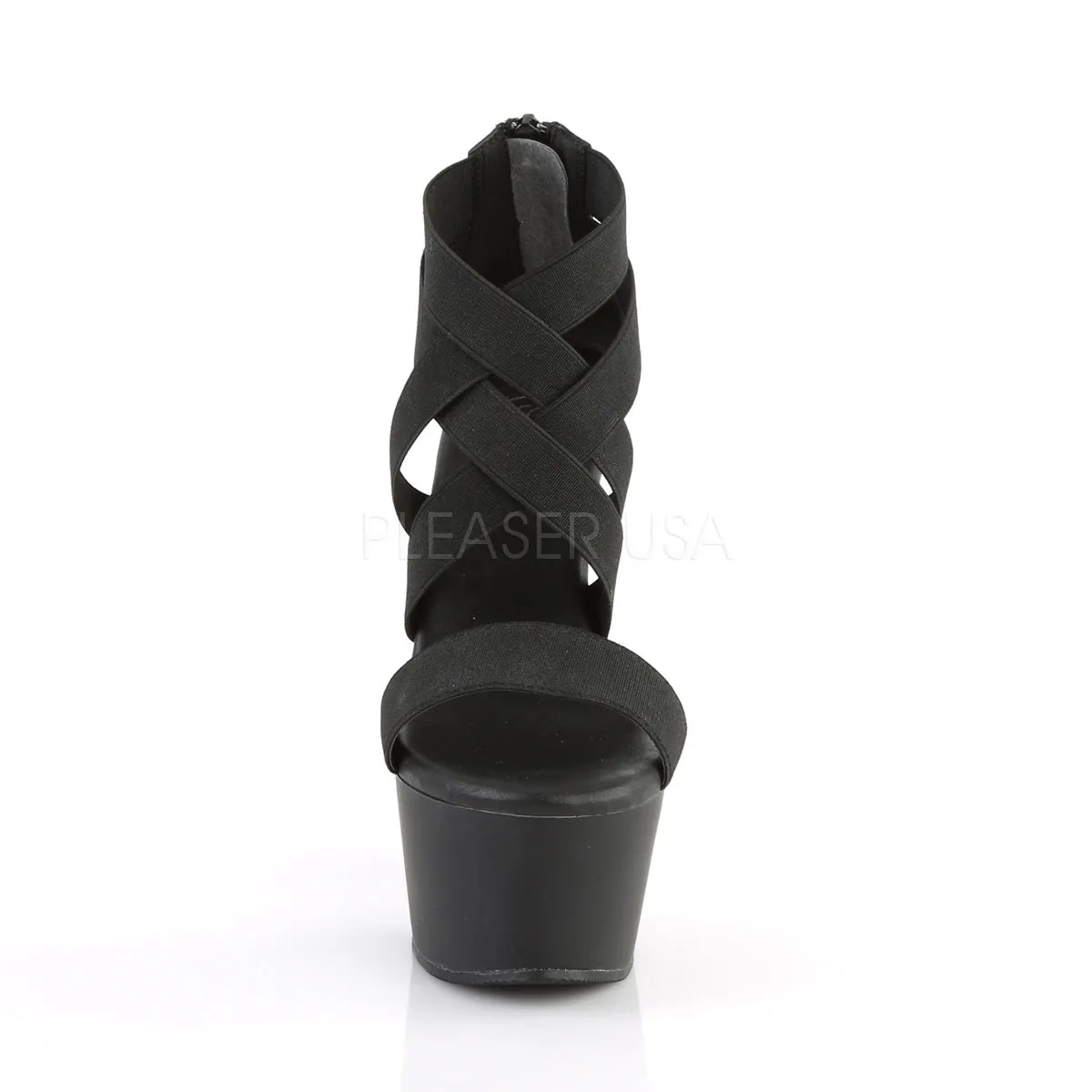 ASPIRE-669  Black Elastic Band-Faux Leather/Black Matte