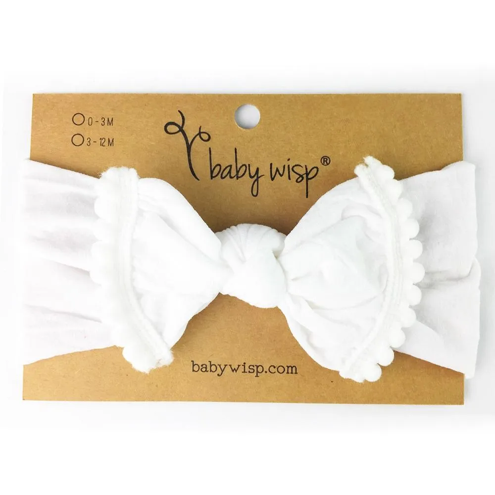 Baby Wisp Nylon Pom Pom Trim Headband