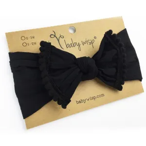 Baby Wisp Nylon Pom Pom Trim Headband