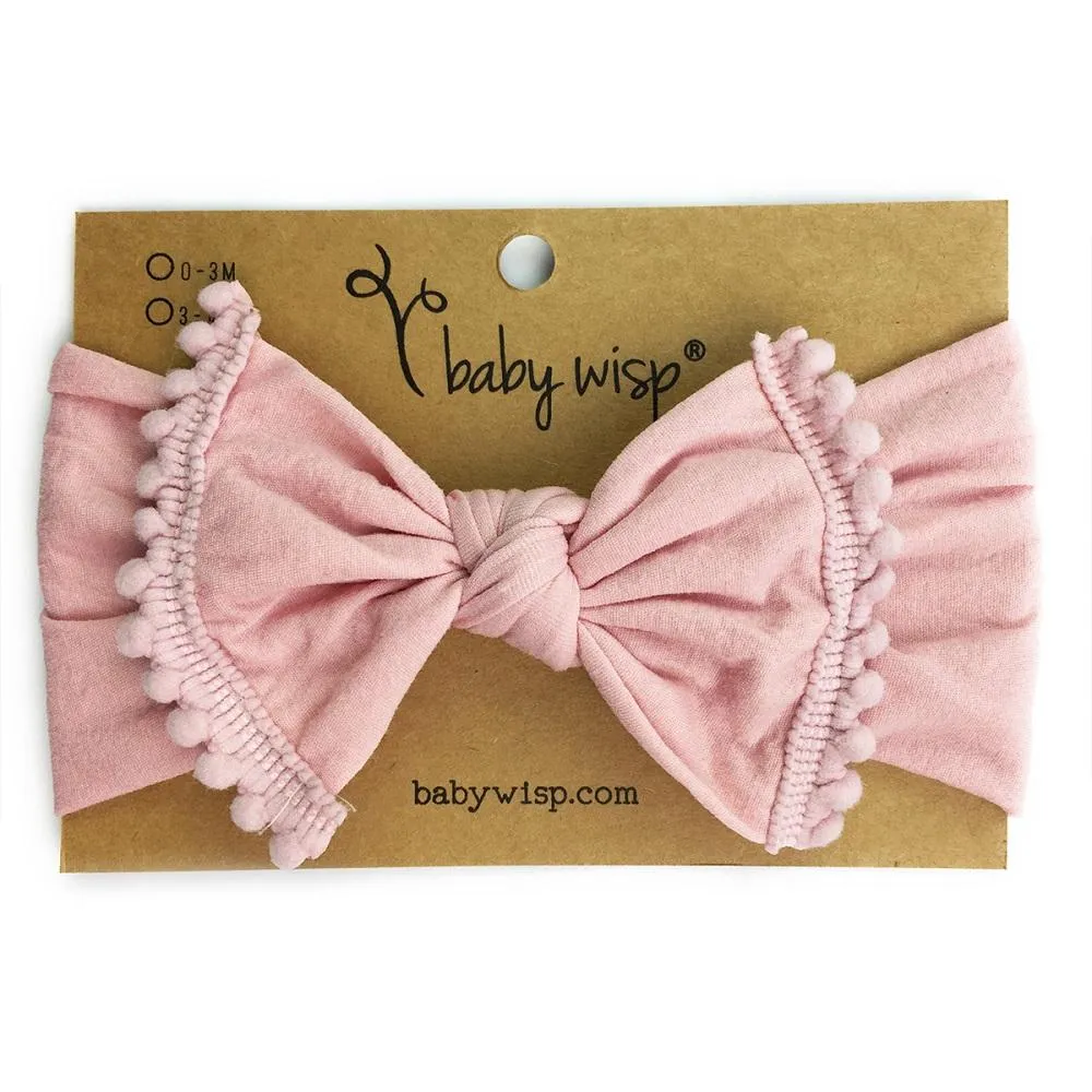 Baby Wisp Nylon Pom Pom Trim Headband