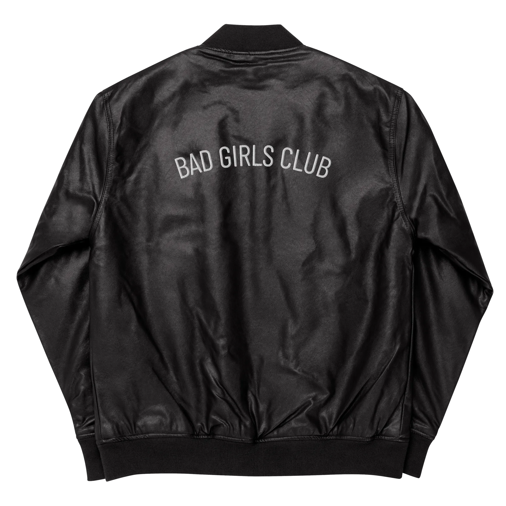 Bad Girls Club Leather Bomber Jacket