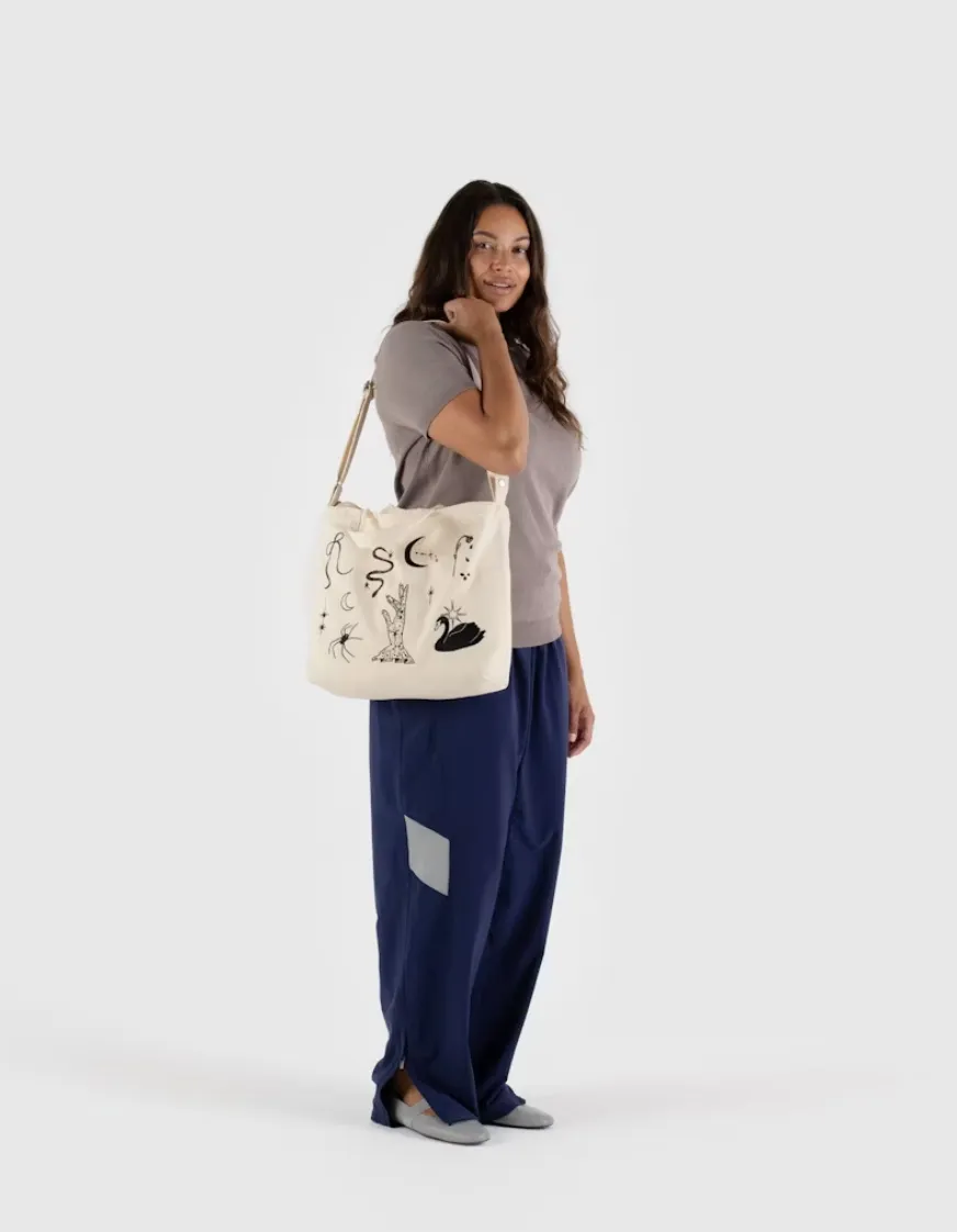 BAGGU Zip Top Duck Bag - Embroidered Icons