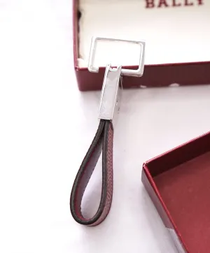BALLY - "TANCY" Unisex Red Pebbled Leather Key Holder - N/A